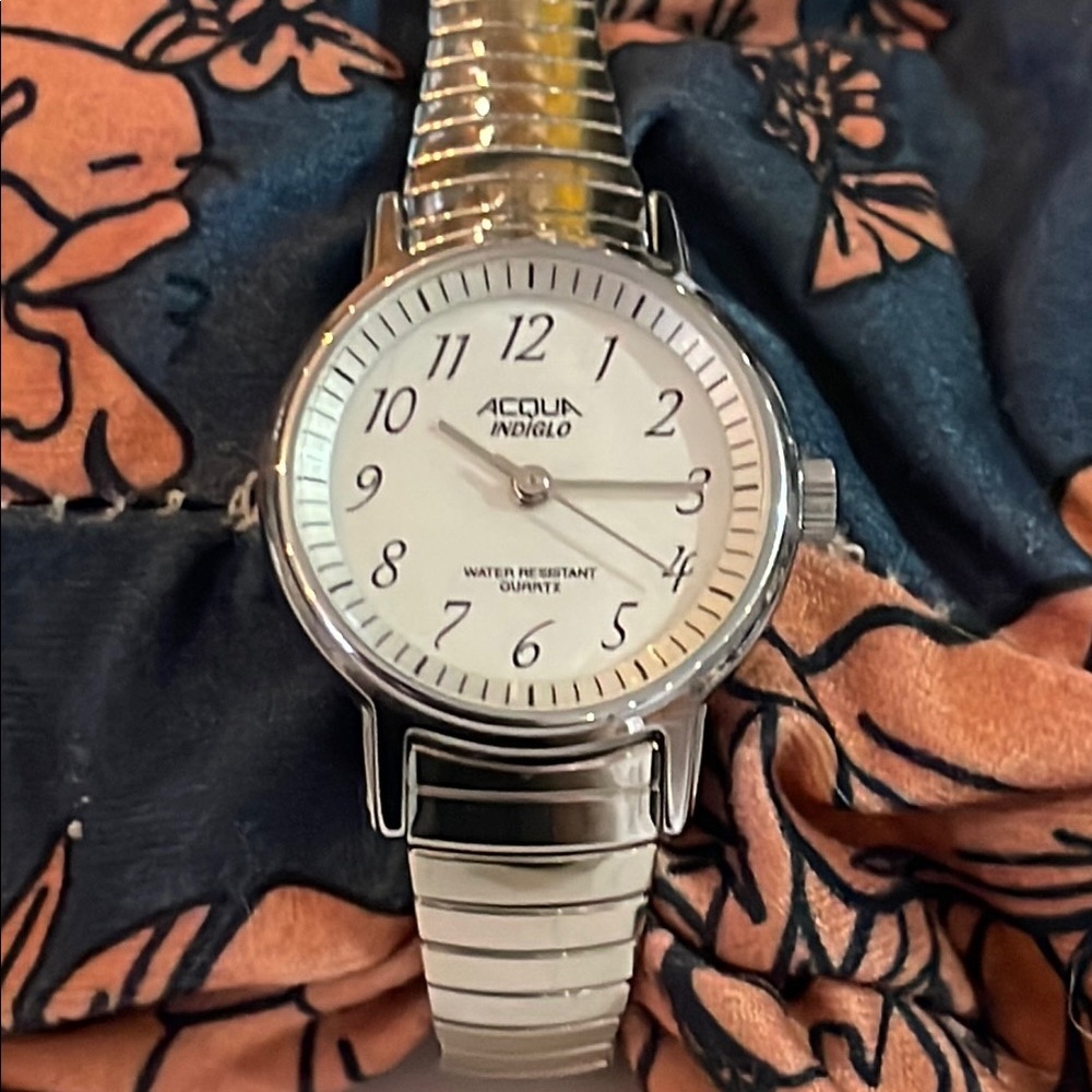 Acqua Indiglo Silver Watch